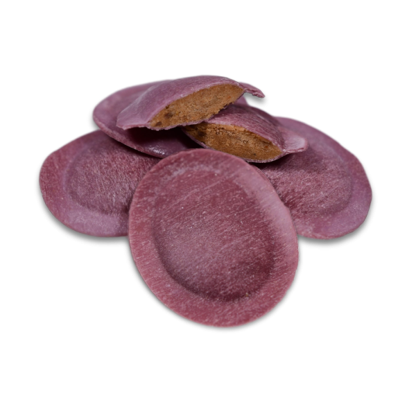 Purple ravioli brased Lamb